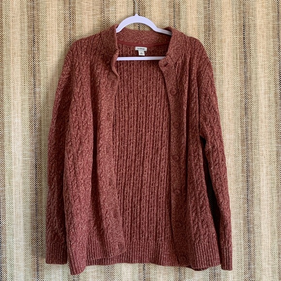 L.L. Bean Sweaters - L.L. Bean Sweater Cardigan S Large Burnt Red Button Up Women Clothing Fall